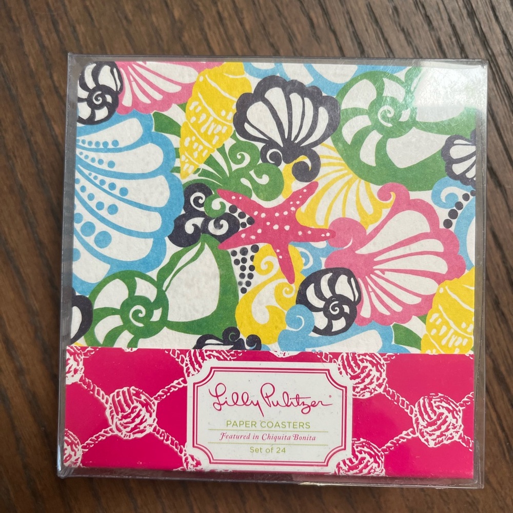 NIB Lilly Pulitzer paper coasters Chiquita Bonita